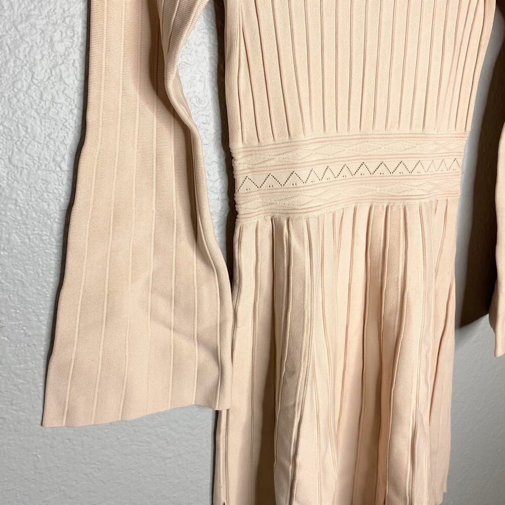 Sandro NWOT Terez Eyelet-Detail Knit Mini Dress S - Picture 6 of 12